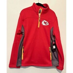 Kansas City Chiefs Adult Large NFL Team Apparel Quarter-Zip Jacket Fleece Lining